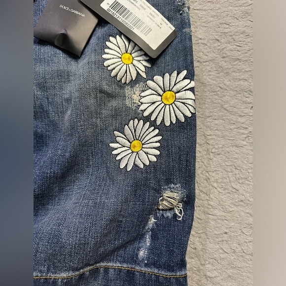 DOLCE & GABBANA denim flower skirt - Picture 4 of 16